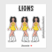 Stickers Majorette / Danseuse Lion D'Or B (Feuille)