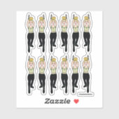 Stickers Majorette / Danseuse Monnaie Noir 2 (Feuille)