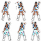 Stickers Majorette / Danseuse Oceanside (Devant)
