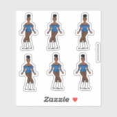 Stickers Majorette / Danseuse Pierres bleues (Feuille)