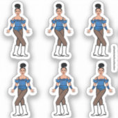 Stickers Majorette / Danseuse Pierres bleues B (Recto)