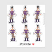 Stickers Majorette / Danseuse Pierres violettes B (Feuille)