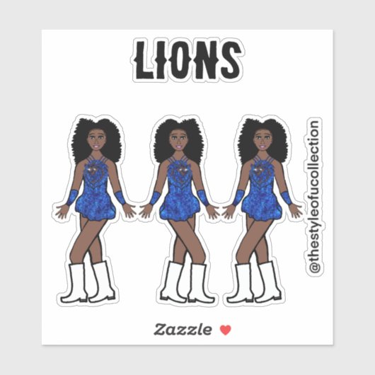 Stickers Majorette / Danseuse Sapphire Lion A (Feuille)