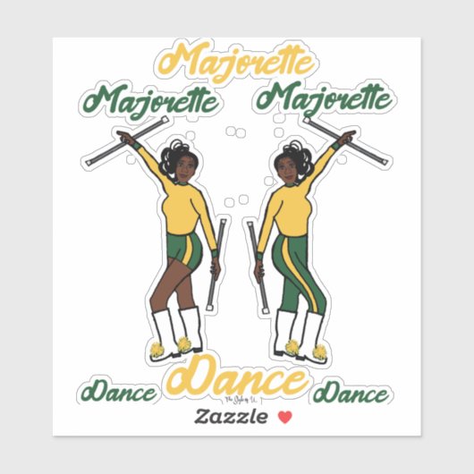 Stickers Majorette (Jaune Vert) (Feuille)