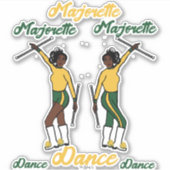 Stickers Majorette (Jaune Vert) (Devant)