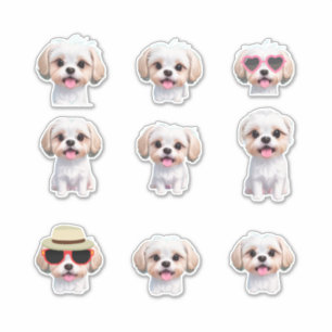 Stickers Maltais Marionnettes adorables
