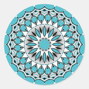 Stickers Mandala bleu (Design 1)