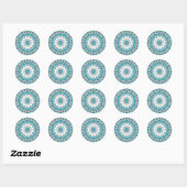 Stickers Mandala bleu (Design 3) (Feuille)