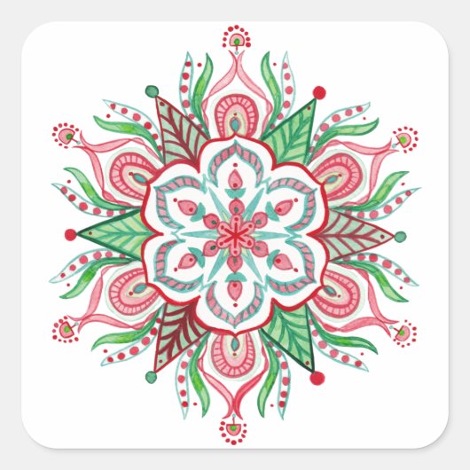Stickers Mandala de Noël (Devant)