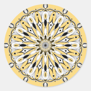 Stickers Mandala Jaune (Design 2)