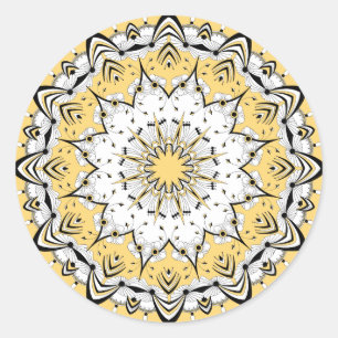 Stickers Mandala Jaune (Design 3)