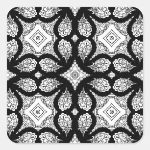 Stickers Mandala noir et blanc