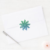 Stickers Mandala Parties scintillant verte et bleu (Enveloppe)