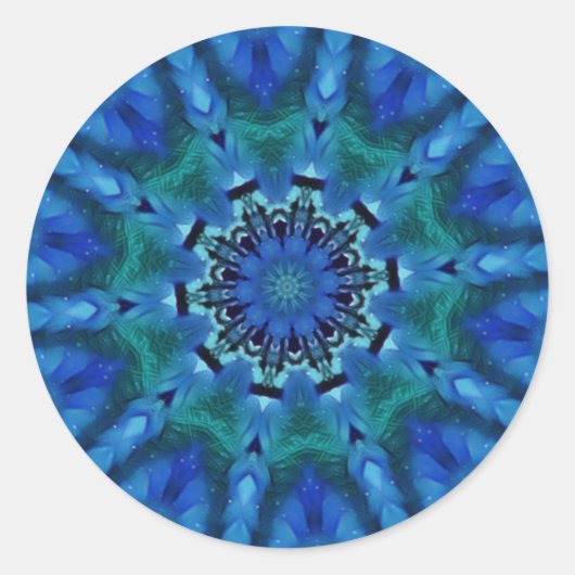 Stickers Mandala Vert Bleu (Devant)