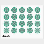 Stickers Mandala Vert (Design 2) (Feuille)
