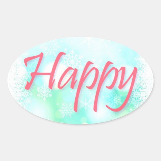 Stickers Mantra Joyeux, Sain, Sage, Riches (Devant)