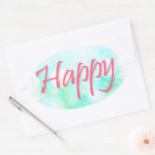 Stickers Mantra Joyeux, Sain, Sage, Riches (Enveloppe)