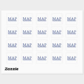 Stickers MAP - Arrière - plan blanc (Feuille)