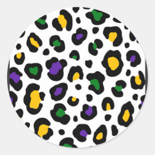Stickers Mardi Gras Cheetah