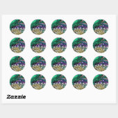 Stickers Mardi Gras Gator perles (Feuille)
