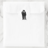 Stickers Mariage 2 Pièces Silhouette Gay Couple (Sac)