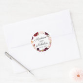 Stickers Mariage à enveloppe rose marsala (Enveloppe)