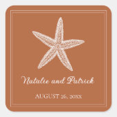 Stickers Mariage à l'Estarfish orange brûlé (Devant)