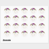 Stickers Mariage Améthyste Parties scintillant Flo (Feuille)