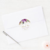 Stickers Mariage Améthyste Parties scintillant Flo (Enveloppe)
