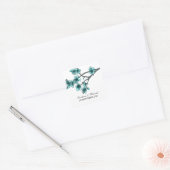 Stickers Mariage Aqua Simple Cerise Blossoms (Enveloppe)