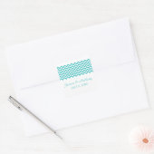 Stickers Mariage Aqua Simple Chevron (Enveloppe)