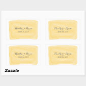 Stickers Mariage Aquarelle Jaune (Feuille)