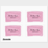 Stickers Mariage Aquarelle Rose (Feuille)