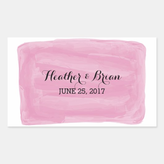Stickers Mariage Aquarelle Rose (Devant)