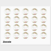 Stickers Mariage Aquarelle Roses roses (Feuille)