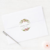 Stickers Mariage Aquarelle Roses roses (Enveloppe)