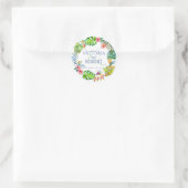 Stickers mariage | Aquarelle tropicale florale (Sac)