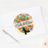 Stickers Mariage Arbre Fleur Love (Enveloppe)