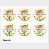 Stickers Mariage Arbre Fleur Love (Feuille)