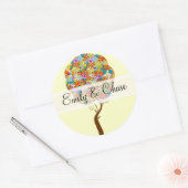 Stickers Mariage Arbre Fleur Love (Enveloppe)