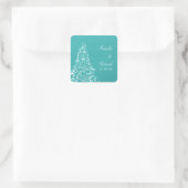 Stickers Mariage Arbre Sparkly, Aqua (Sac)