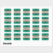 Stickers Mariage Art Déco Design Vert/Beige (Feuille)