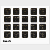 Stickers Mariage Art Déco Gatsby Merci (Feuille)