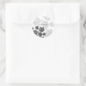 Stickers Mariage aux fleurs gris élégant (Sac)
