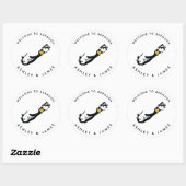 Stickers Mariage Bermuda pour boîte, sac (Feuille)