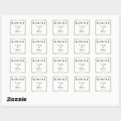 Stickers Mariage blanc Merci Gatsby Art Déco (Feuille)