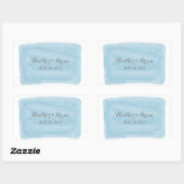 Stickers mariage bleu aquarelle (Feuille)