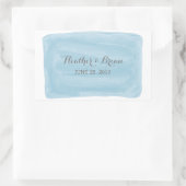 Stickers mariage bleu aquarelle (Sac)