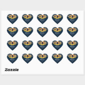 Stickers Mariage bleu marine et tournesol (Feuille)