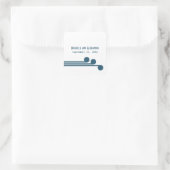 Stickers Mariage Bleu Simple Déco Chic (Sac)
